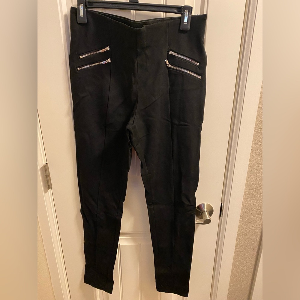 Slimming Options Pants Large Stretch Black Heavy Leggings Pull On Style 30 X 29